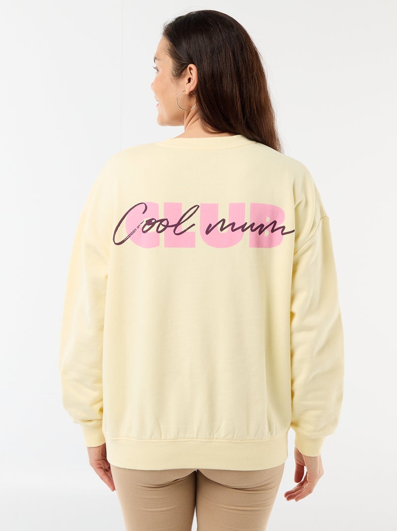 Sweatshirt de amamentação estampado Amarelo - Kiabi