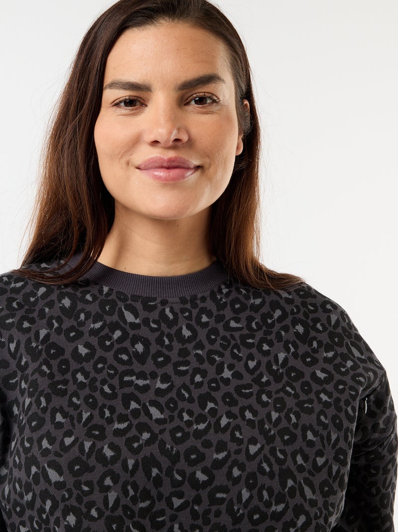 Sweatshirt de amamentação estampado Cinza - Kiabi