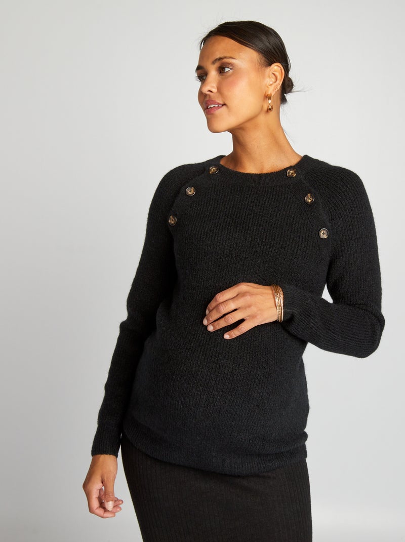 Sweatshirt de amamentação Preto - Kiabi