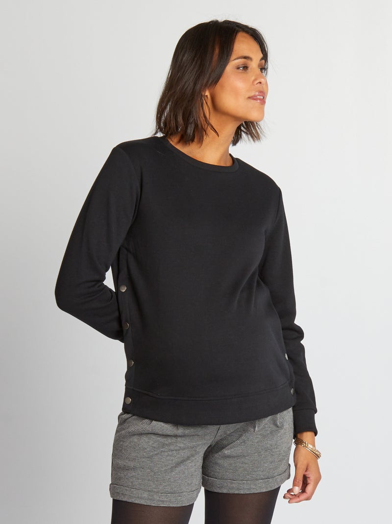 Sweatshirt de amamentação Preto - Kiabi