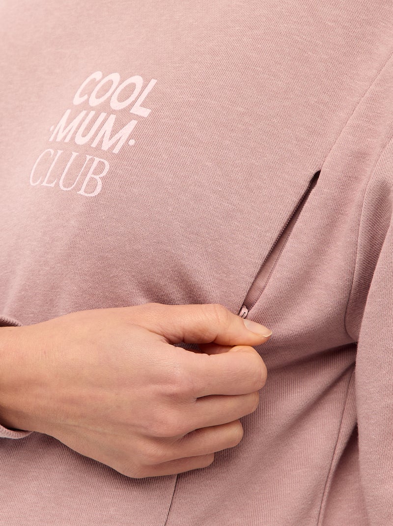 Sweatshirt de amamentação Rosa - Kiabi