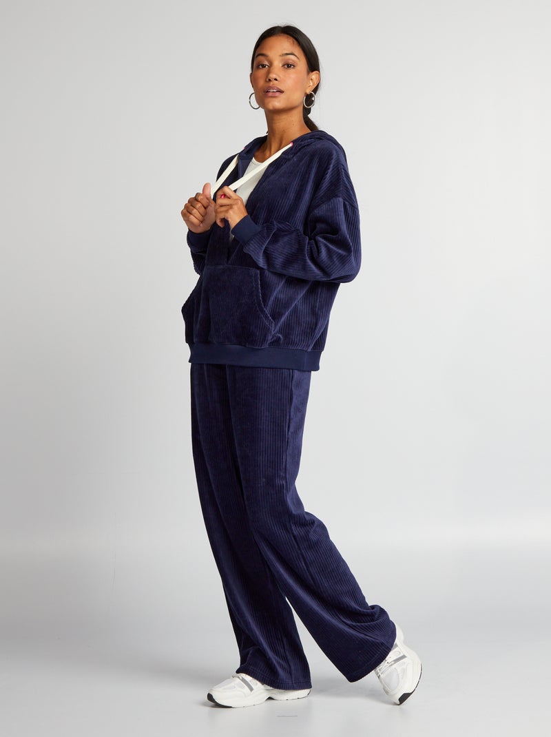 Sweatshirt de bombazina AZUL - Kiabi