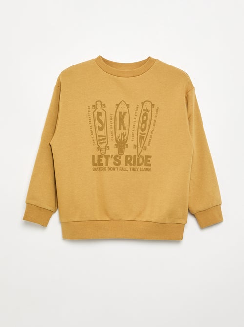 Sweatshirt de corte folgado em moletão - Kiabi Sweatshirt de corte folgado em moletão - Kiabi