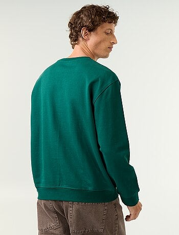 Sweatshirt de estilo desportivo com inscrições bordadas