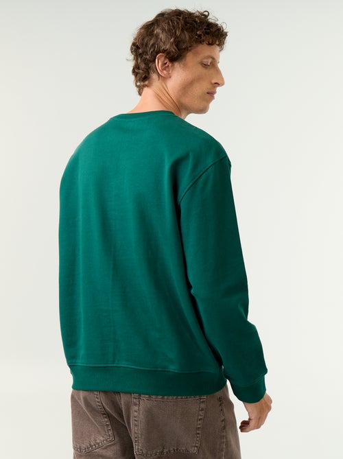 Sweatshirt de estilo desportivo com inscrições bordadas - Kiabi