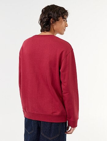 Sweatshirt de estilo desportivo com inscrições bordadas