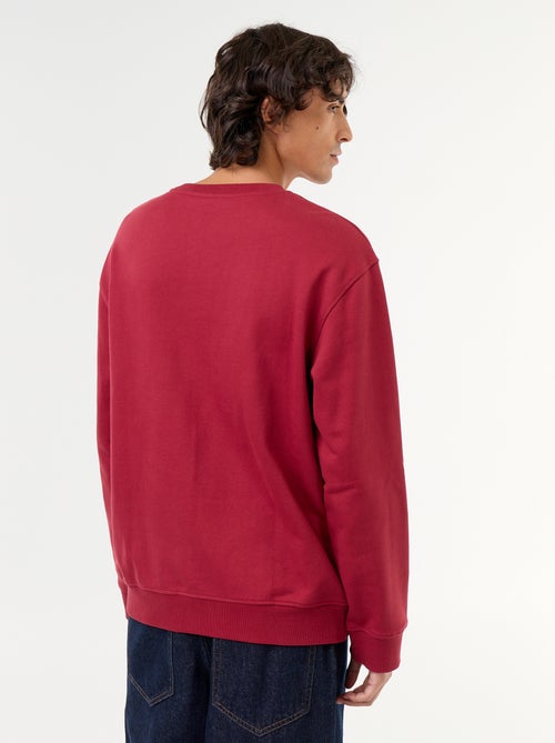 Sweatshirt de estilo desportivo com inscrições bordadas - Kiabi