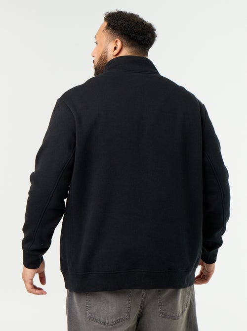Sweatshirt de felpa quente com gola alta com fecho - Kiabi
