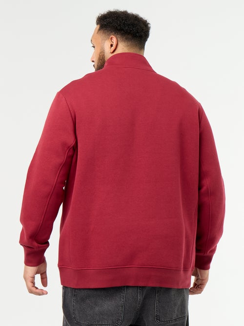 Sweatshirt de felpa quente com gola alta com fecho - Kiabi