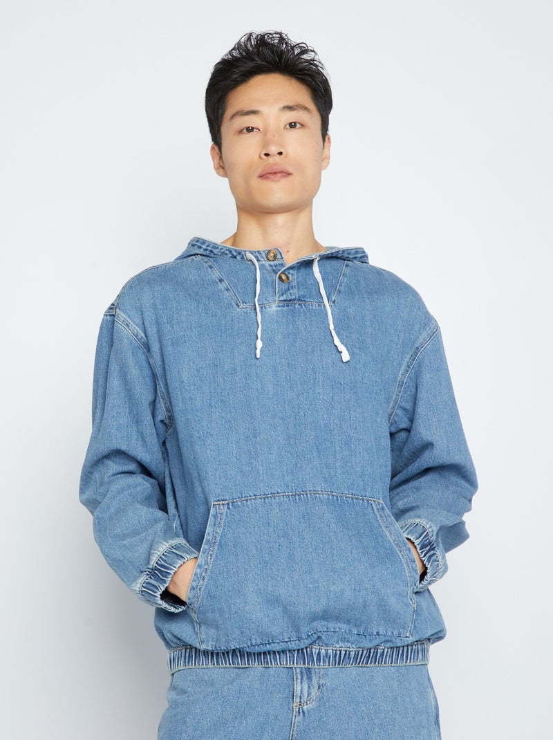 Sweatshirt de ganga x cânhamo AZUL - Kiabi