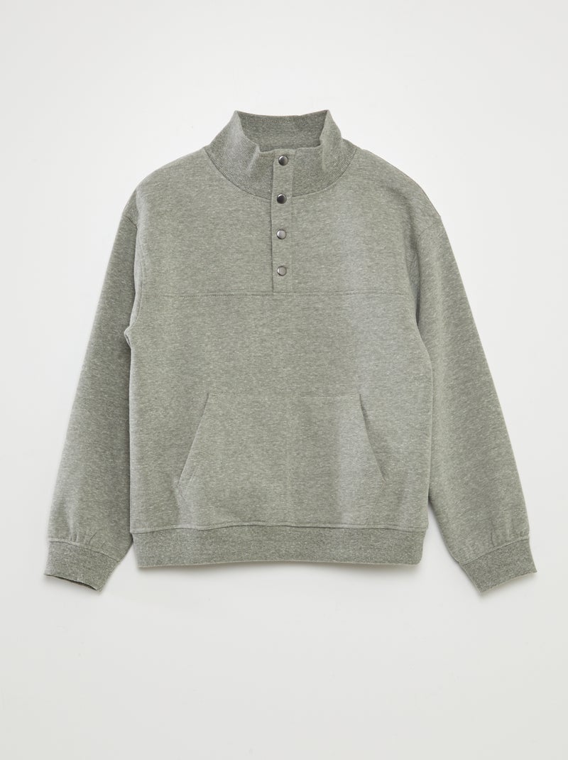 Sweatshirt de gola alta CAQUI - Kiabi