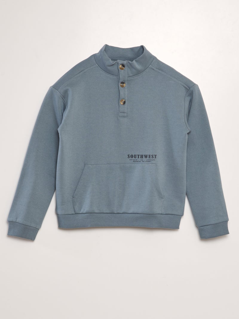 Sweatshirt de gola alta com estampado 'Nevada' AZUL - Kiabi