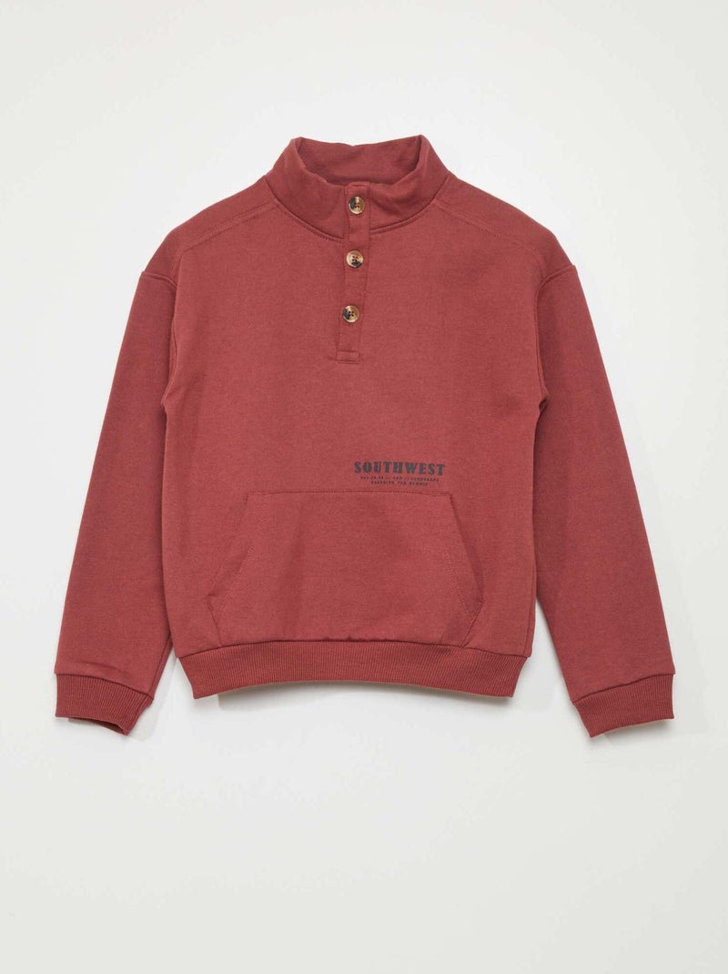 Sweatshirt de gola alta com estampado 'Nevada' VERMELHO - Kiabi