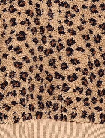 Sweatshirt de gola alta em tecido felpudo