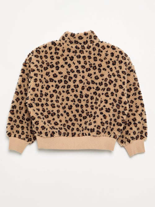 Sweatshirt de gola alta em tecido felpudo - Kiabi Sweatshirt de gola alta em tecido felpudo - Kiabi