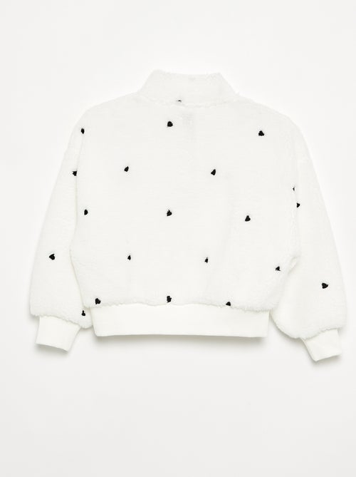 Sweatshirt de gola alta em tecido felpudo - Kiabi Sweatshirt de gola alta em tecido felpudo - Kiabi
