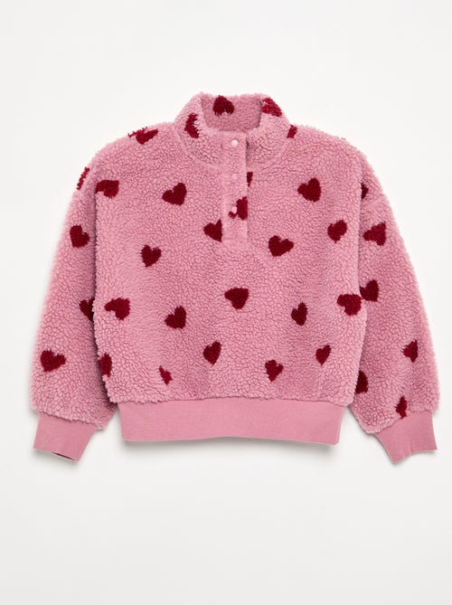 Sweatshirt de gola alta em tecido felpudo - Kiabi Sweatshirt de gola alta em tecido felpudo - Kiabi