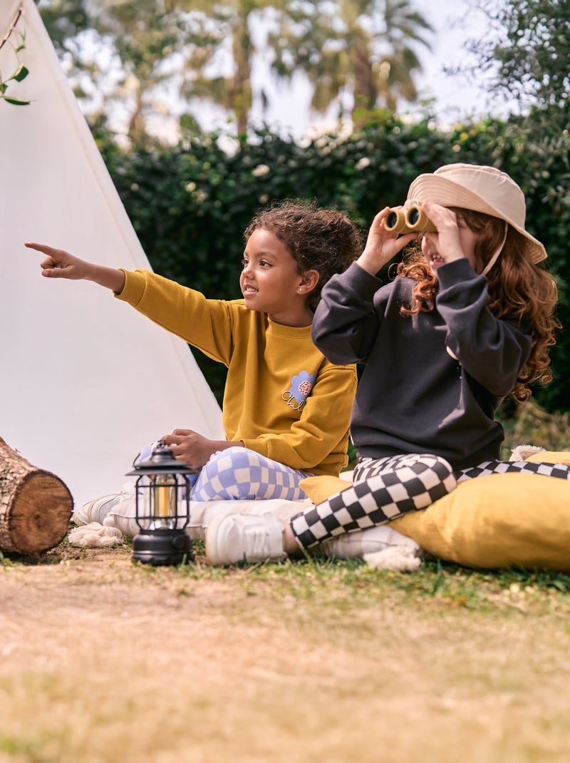 Sweatshirt de gola redonda  - Grafik Edition Amarelo - Kiabi