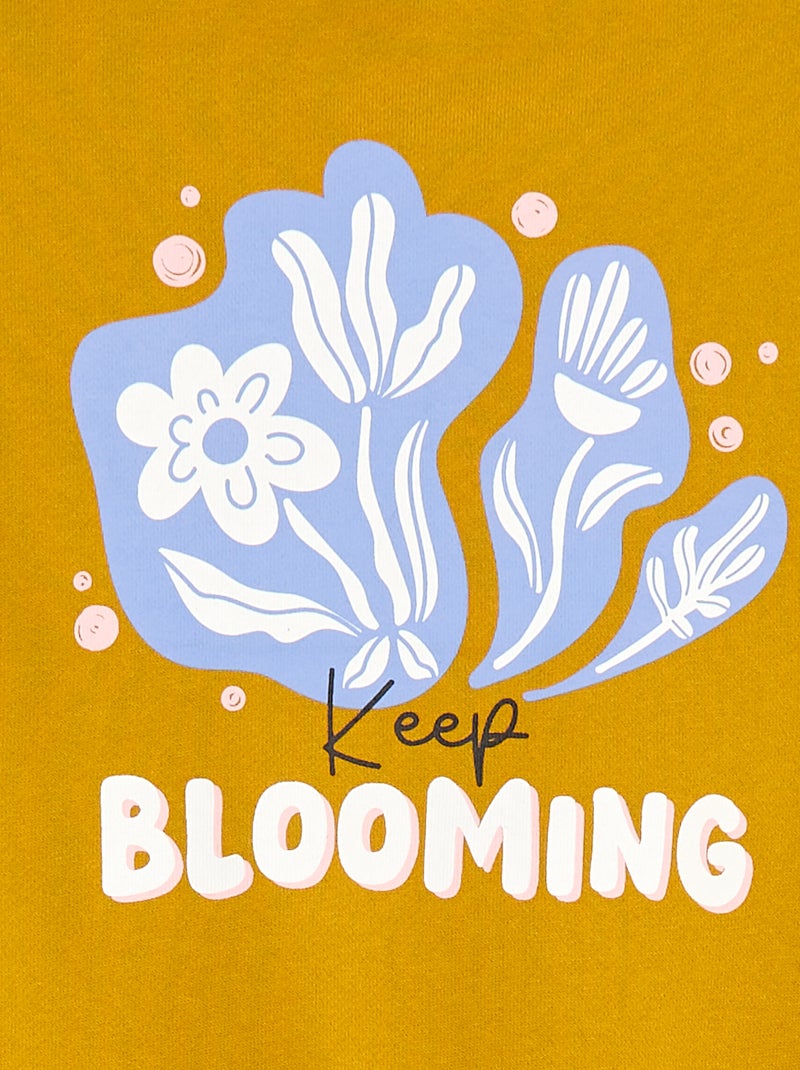 Sweatshirt de gola redonda  - Grafik Edition Amarelo - Kiabi