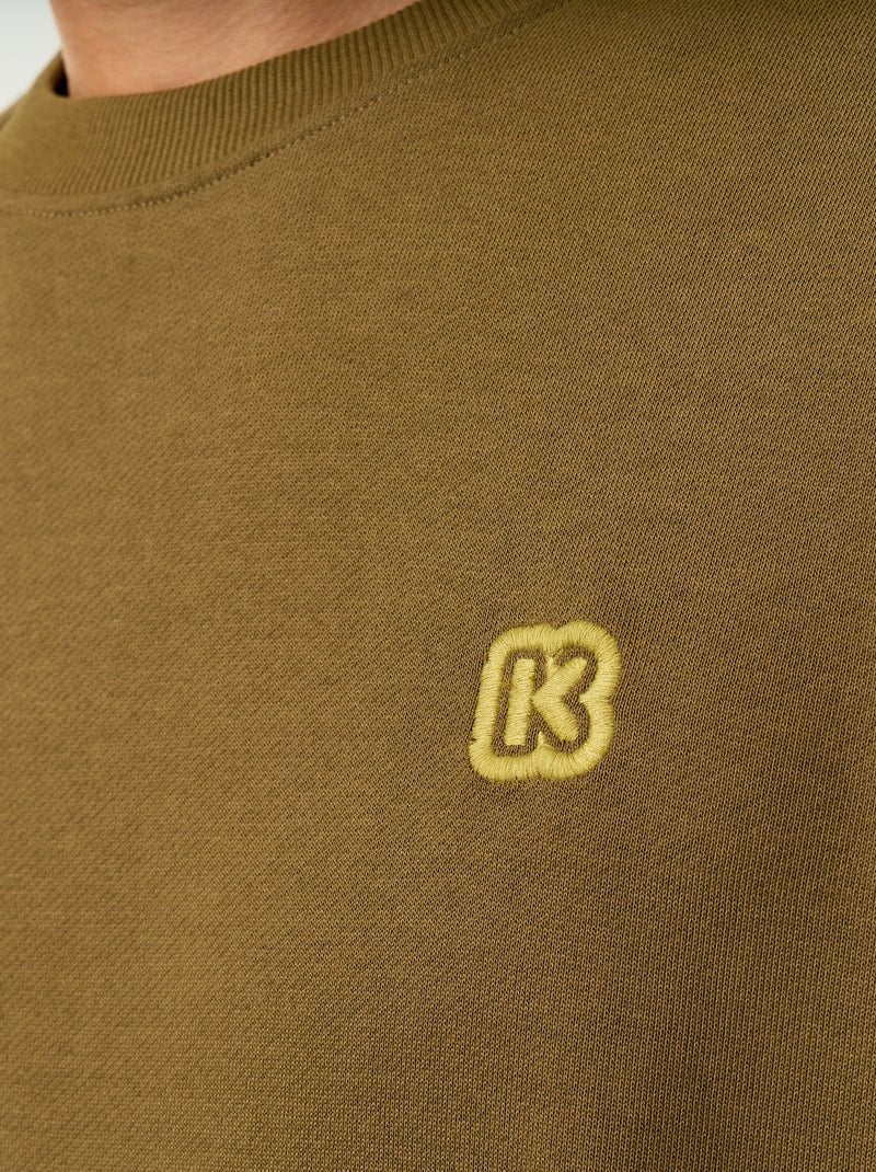 Sweatshirt de gola redonda - Kiabi Verde - Kiabi