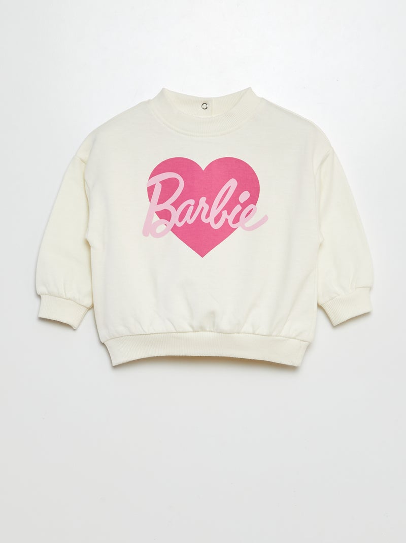 Sweatshirt de gola redonda 'Barbie' BRANCO - Kiabi