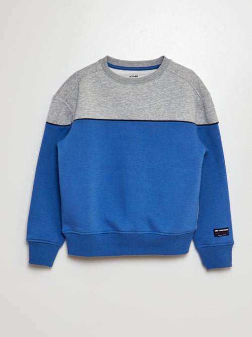 Sweatshirt de gola redonda bicolor - Kiabi