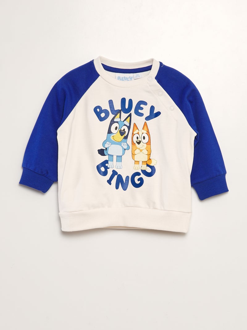 Sweatshirt de gola redonda 'Bluey' BRANCO - Kiabi