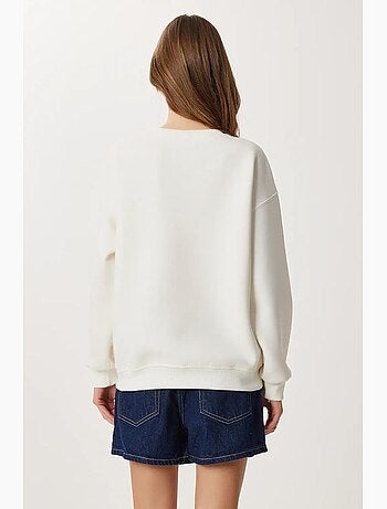 Sweatshirt de gola redonda bordada istanbul