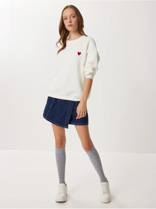 Sweatshirt de gola redonda bordada istanbul - Kiabi Sweatshirt de gola redonda bordada istanbul - Kiabi