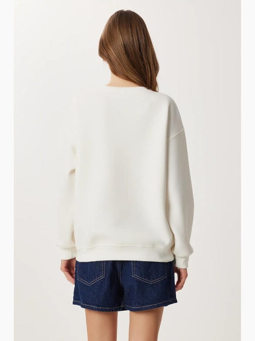 Sweatshirt de gola redonda bordada istanbul - Kiabi Sweatshirt de gola redonda bordada istanbul - Kiabi