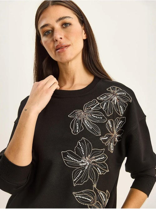 Sweatshirt de gola redonda bordada lucci - Kiabi Sweatshirt de gola redonda bordada lucci - Kiabi