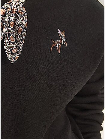Sweatshirt de gola redonda bordada lucci