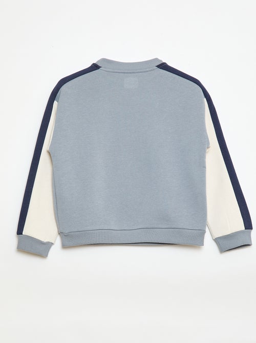 Sweatshirt de gola redonda com blocos de cor - Kiabi