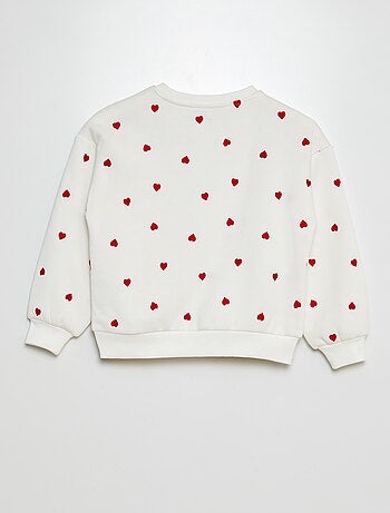 Sweatshirt de gola redonda com desenho