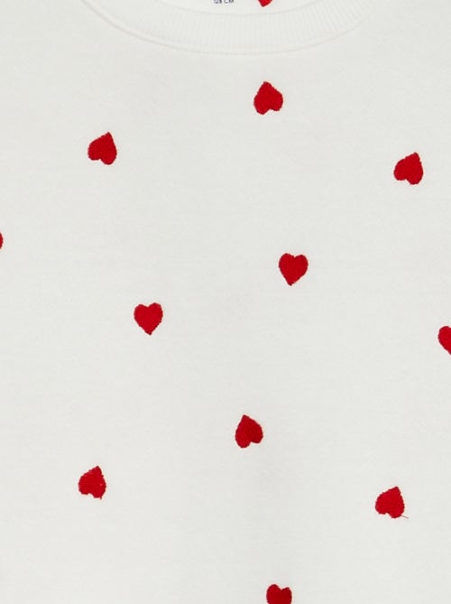 Sweatshirt de gola redonda com desenho - Kiabi