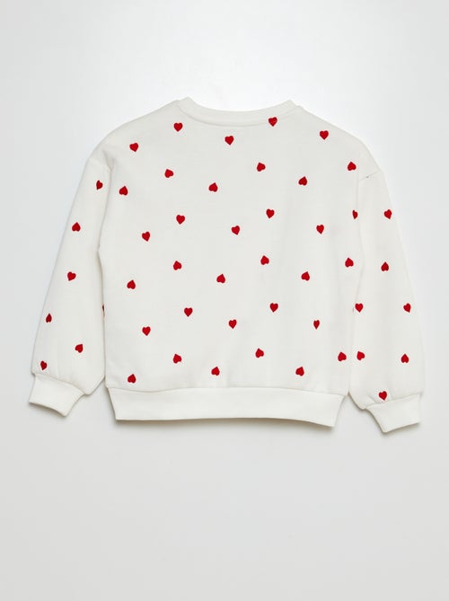 Sweatshirt de gola redonda com desenho - Kiabi