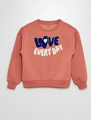 Sweatshirt de gola redonda com desenho