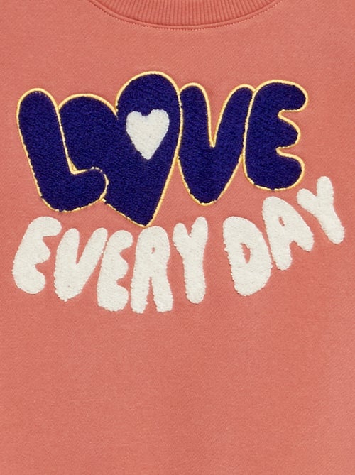 Sweatshirt de gola redonda com desenho - Kiabi