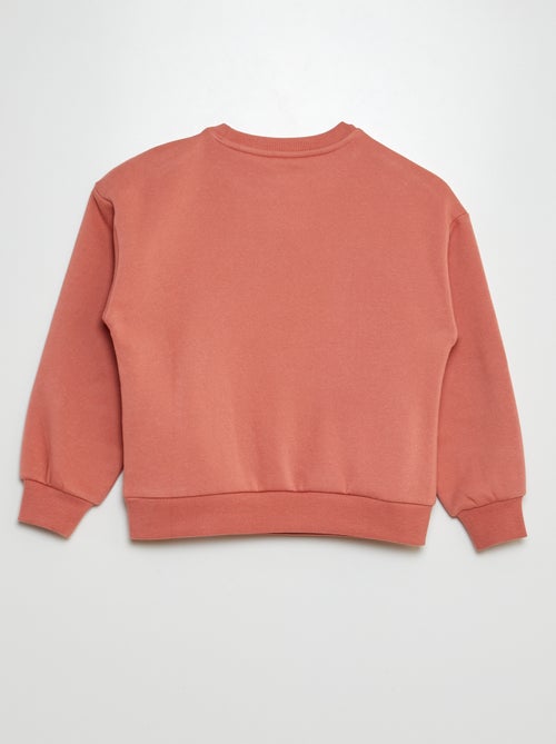 Sweatshirt de gola redonda com desenho - Kiabi