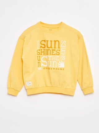 Sweatshirt de gola redonda com estampado