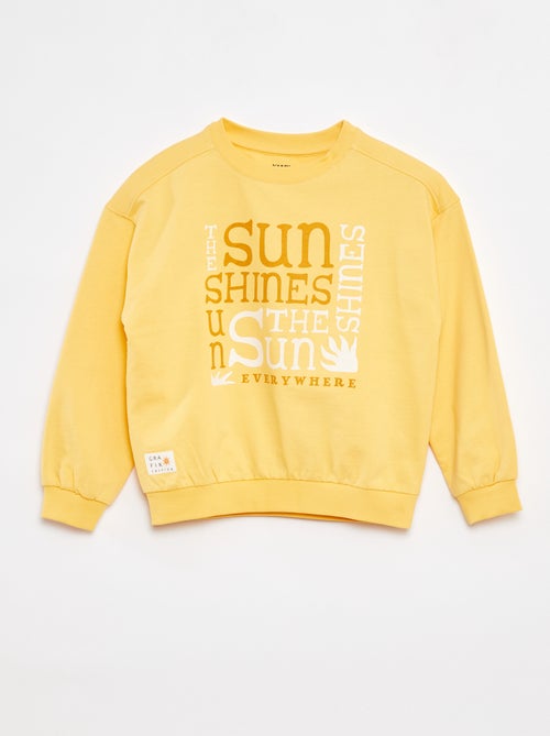 Sweatshirt de gola redonda com estampado - Kiabi