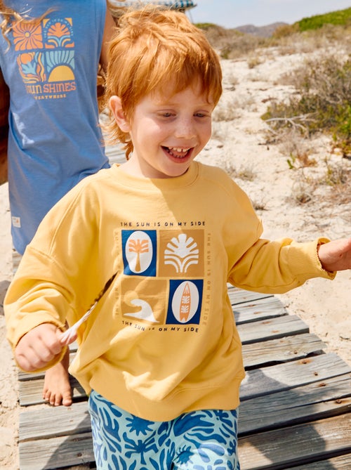 Sweatshirt de gola redonda com estampado - Kiabi