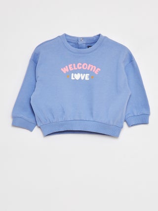 Sweatshirt de gola redonda com estampado