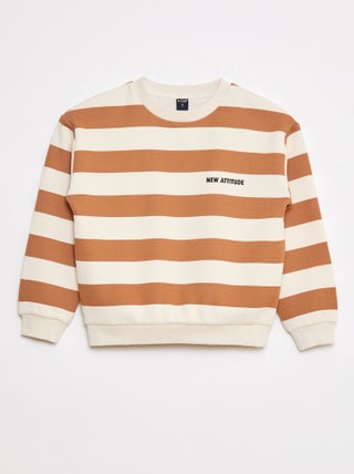 Sweatshirt de gola redonda com estampado