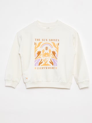 Sweatshirt de gola redonda com estampado