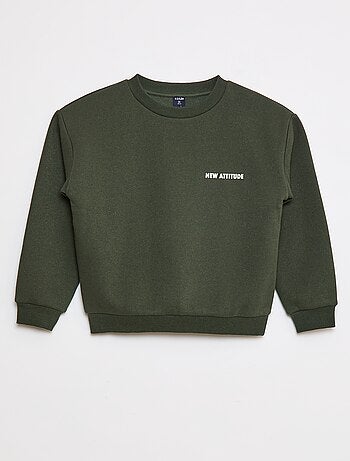 Sweatshirt de gola redonda com estampado