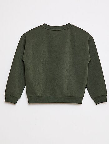 Sweatshirt de gola redonda com estampado