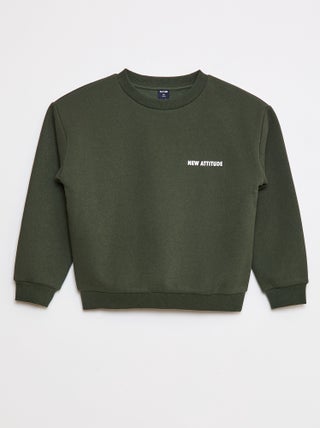 Sweatshirt de gola redonda com estampado