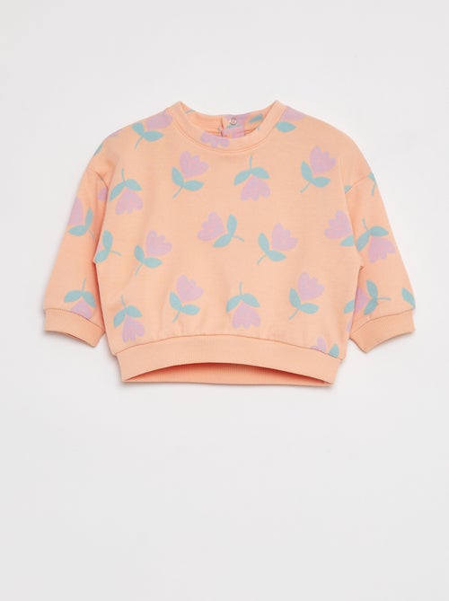 Sweatshirt de gola redonda com estampado - Kiabi