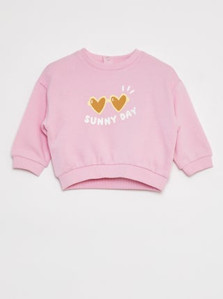 Sweatshirt de gola redonda com estampado
